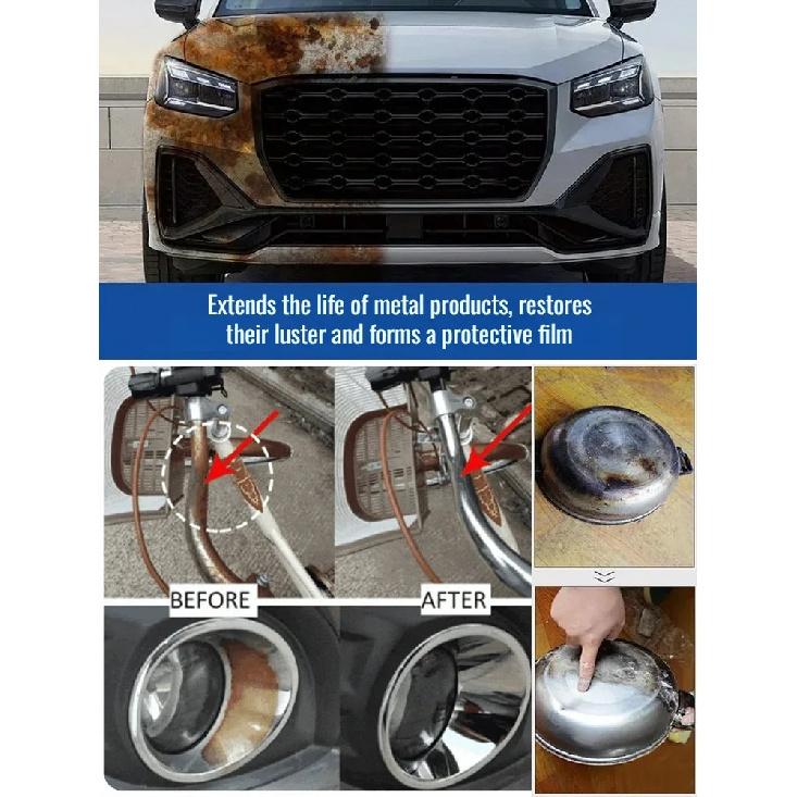Powerful Industrial Rust Remover Spray Quickly Clean Doors and Windows Steel Steel Antirust Cleaner Auto & Home Heavy-Duty Rust