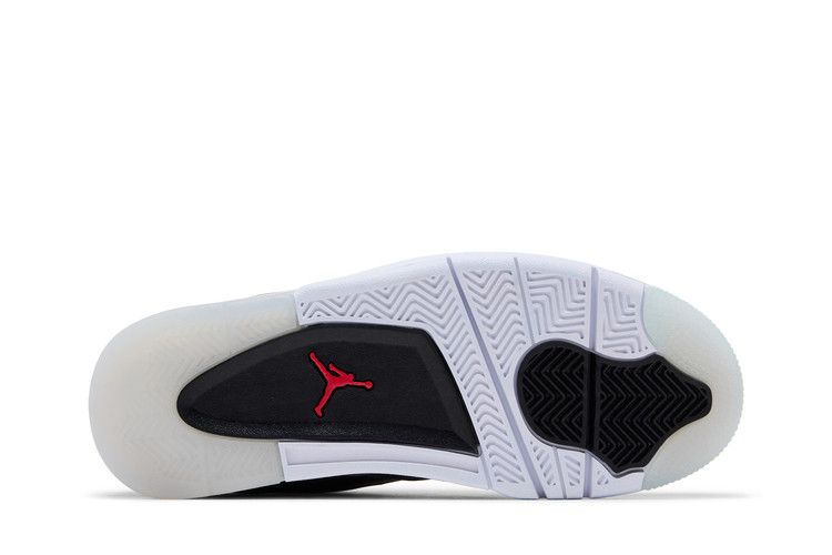 Kids' Sneakers Jordan 4 RM Black Metallic (GS) Black/Wolf Grey/White/Fire Red