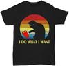 Do What I Want Black Cat Men T Shirt Casual Cotton