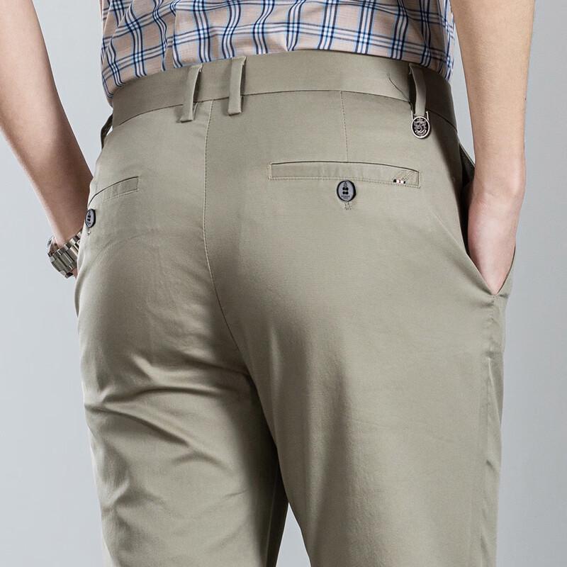 Luomeng Men's Lyocell Blend Straight-Leg Casual Pants