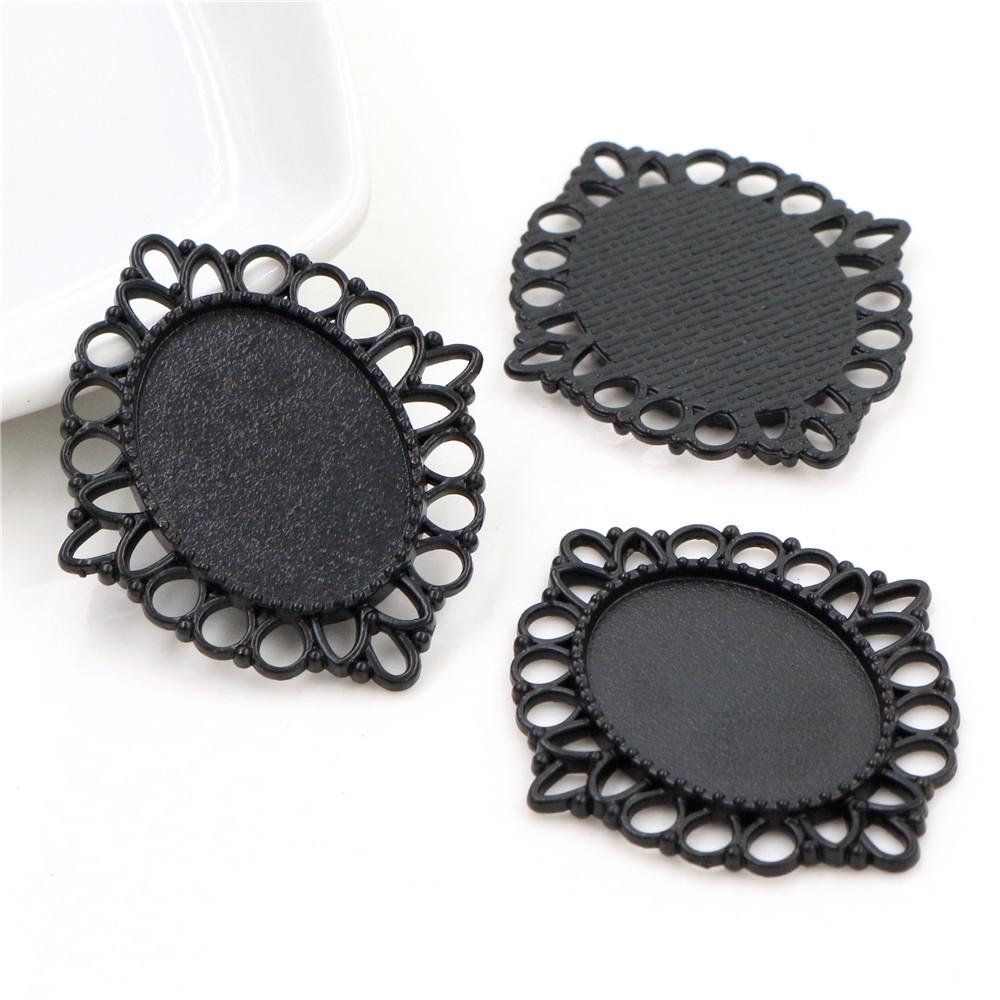 10 pièces 18x25mm Taille intérieure 3 couleurs Style classique Cabochon Camée Base Monture Charms Pendentif Bijouterie