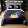Aston Villa Football Design Bed Bedding Set 1 Duvet Cover + 2 Pillowcases Soft Breathable Household Bed Linens