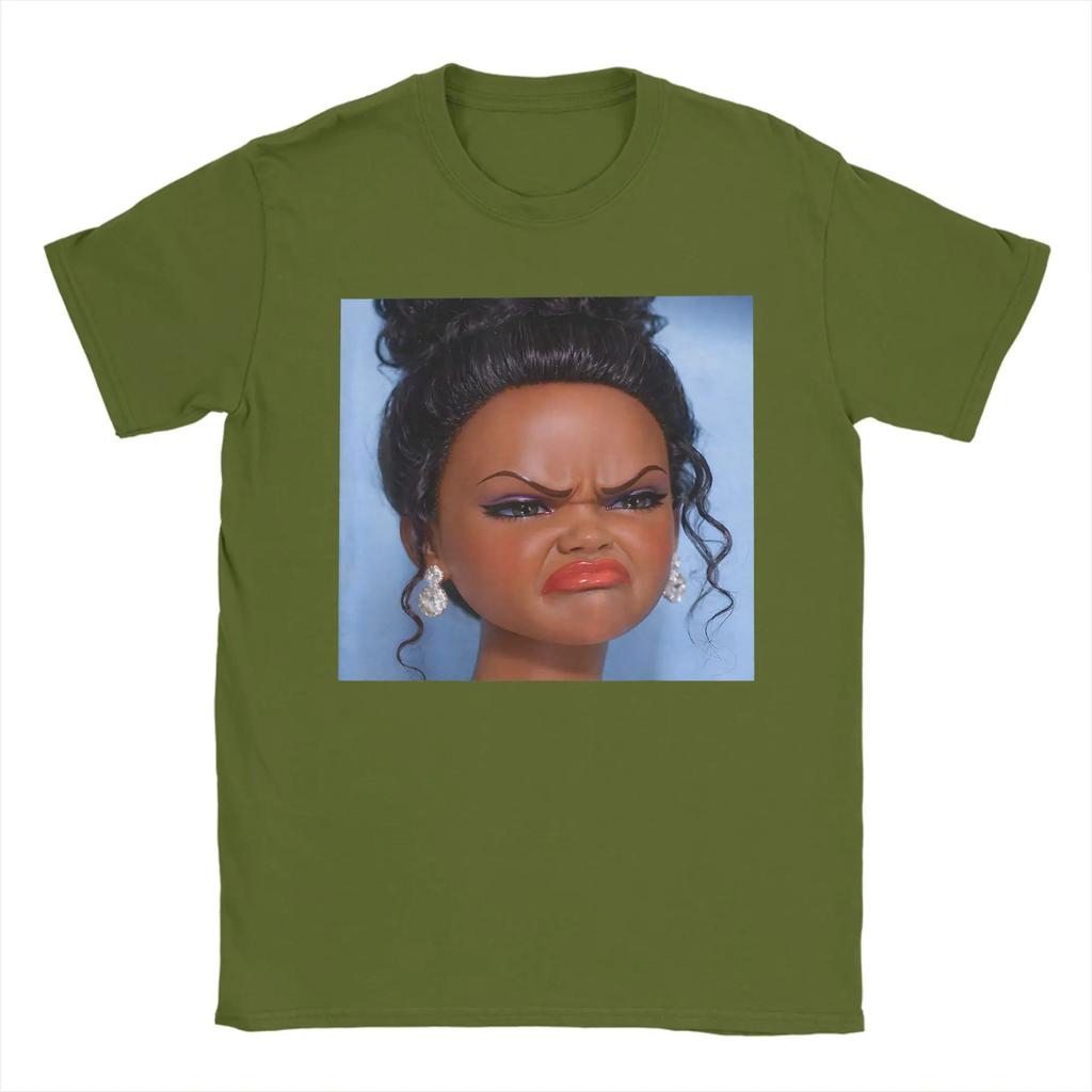 Summer Angry Disgusted Black Doll Face Meme Popular Tshirts 100 Cotton Tee Shirt For Hot Sale Short Sleeve Tees