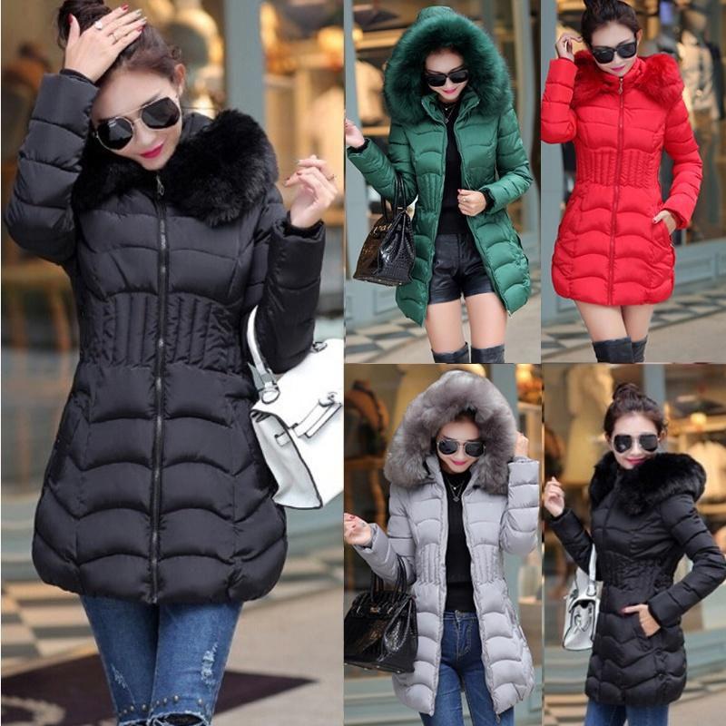 Stylish Winter Ladies Puffer Jacket With Luxurious Fur Hood For Ultimate Warmth