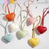 DIY Leather Heart Keychain: Peach Heart Bag Pendant and Backpack Ornament