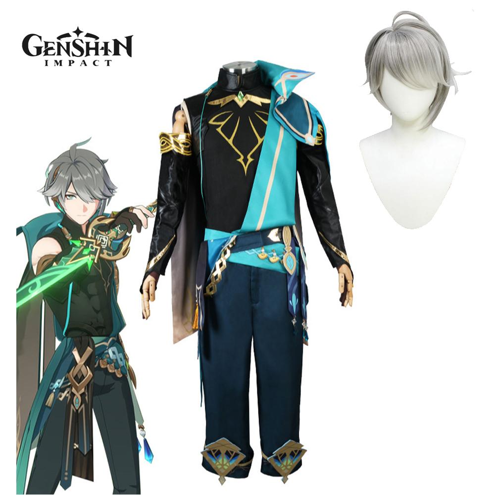 Al Haitham Cosplay Kostýmová hra AlHaitham Paruka Uniforma Halloween Alhaitham Oblečení Karnevalová role Play