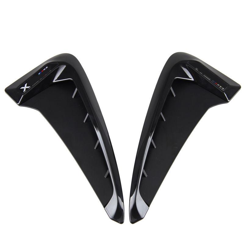 2Pcs Car Styling Side Wing Air Flow Fender Grill Outlet Intake Vent Trim For BMW X5 F15 2014 2015 2016 2017