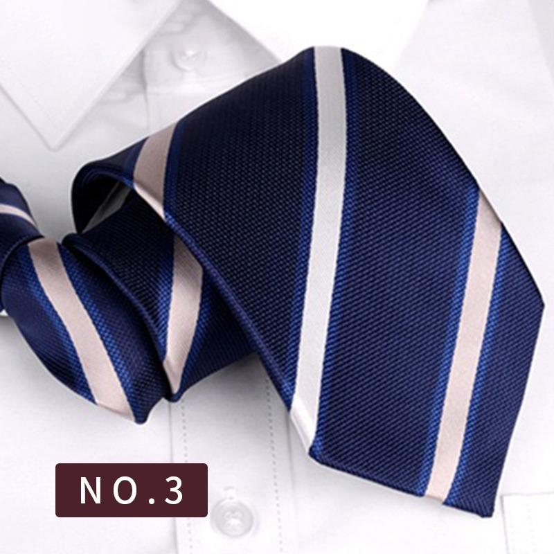 8Cm Pull Tie Dress Lazy Tie Men'S Clothing Accessories Striped Suit Business Tie