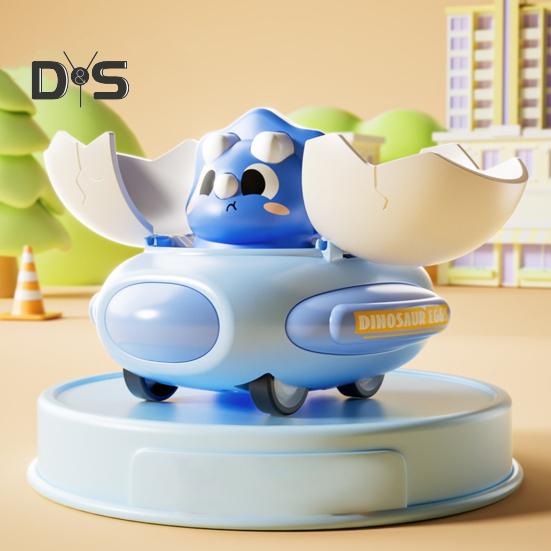 Kids Dinosaur Bumper Car Toy Collision Deformation Inertia Drive Dino Egg Flying Saucer Toddlers Boys Girls Educational Transformable Cartoon