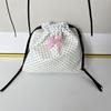 New Polka Dot Drawstring Bag Girls Sweet and Cute Bow Draw String Bag Jewelry Small Items Dustproof Bag Drawstring Bags