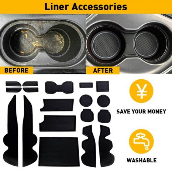 Liner Accessories 2016- For Toyota Tacoma Cup Console Door Pocket erts-18