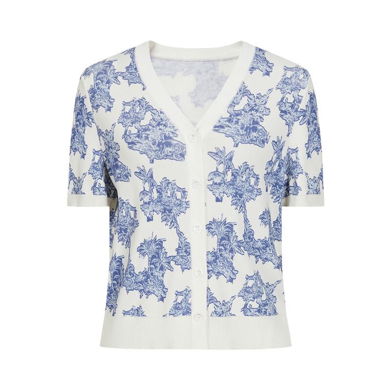 JUZUI Women's V-Neck Knit Cardigan