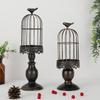 Creativity Retro Bird Cage Candle Holder Ornament Ironwork Candlestick Photography Wedding Restaurant Props Home Decor