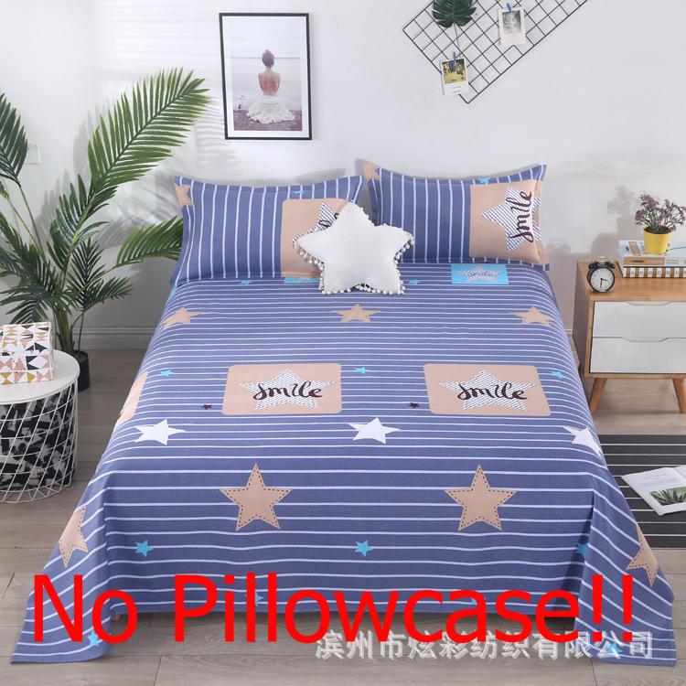 Flat Sheets Household Four Seasons Plaid Comfortable Soft Antibacterial Bedspread Cover Bedding Queen Size Bed Sheet Breathable