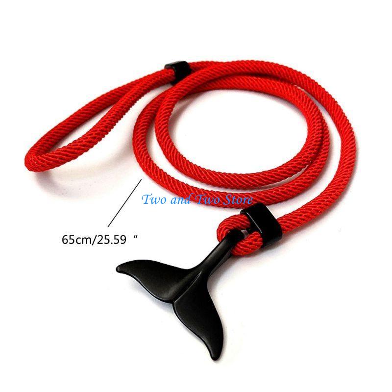 HX6F Bracelets Summer Handmade Whale Tail Viking Rope String Jewelry for Women Men