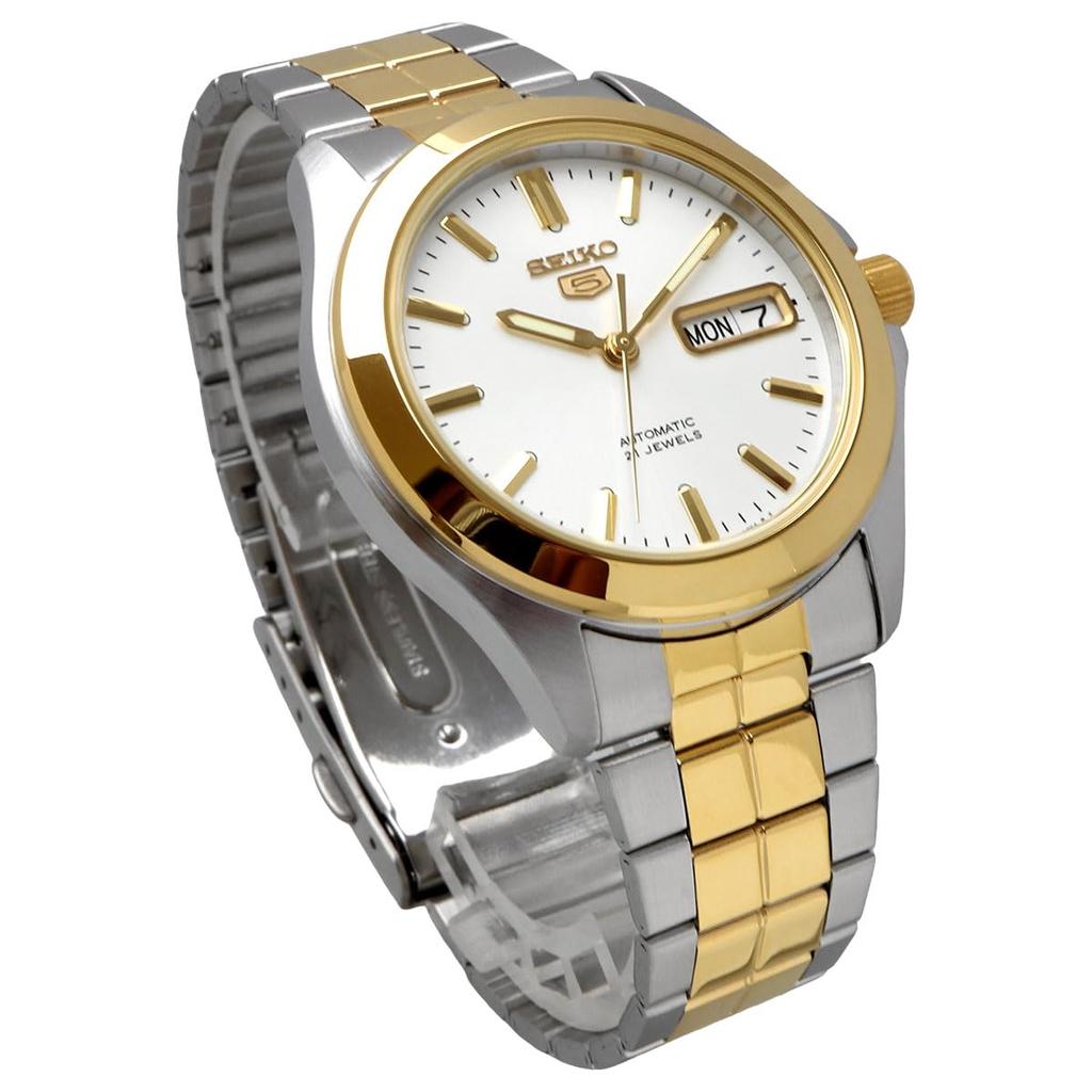 Seiko FIVE Automatic Men's Watch SNKK94K1 Silver X Gold