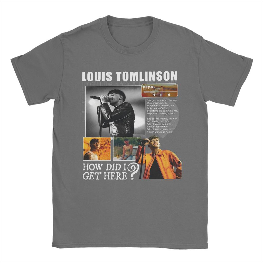How Did I Get Here Louis Tomlinsons Unisexs T Shirts Vintage Tee Shirt Short Sleeve Crew Neck TShirts Cotton Plus Size Clothing