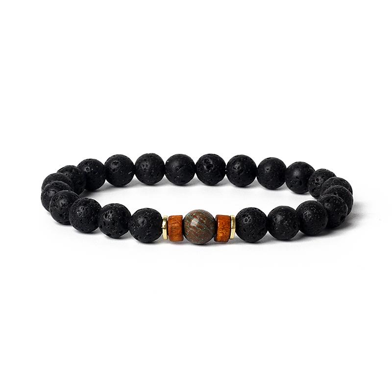 Lava Onyx Dzi Tibetan Buddha Bracelets Men Volcanic Stone Chakra Beads Diffuser Bracelet Women Vintage Meditation Amulet Jewelry