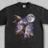 Three Goats Retro Graphic T-shirts, Vintage Goats Moon Tshirt, Goats Lovers, Funny Goat Tee, Silly Gift.