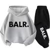 Herbst Warm New York Letter Cool Grafikdruck Kinder Langarm Hoodie + Hose Anzug 2er Set Sweatshirt Junge Mädchen Kind Sportbekleidung