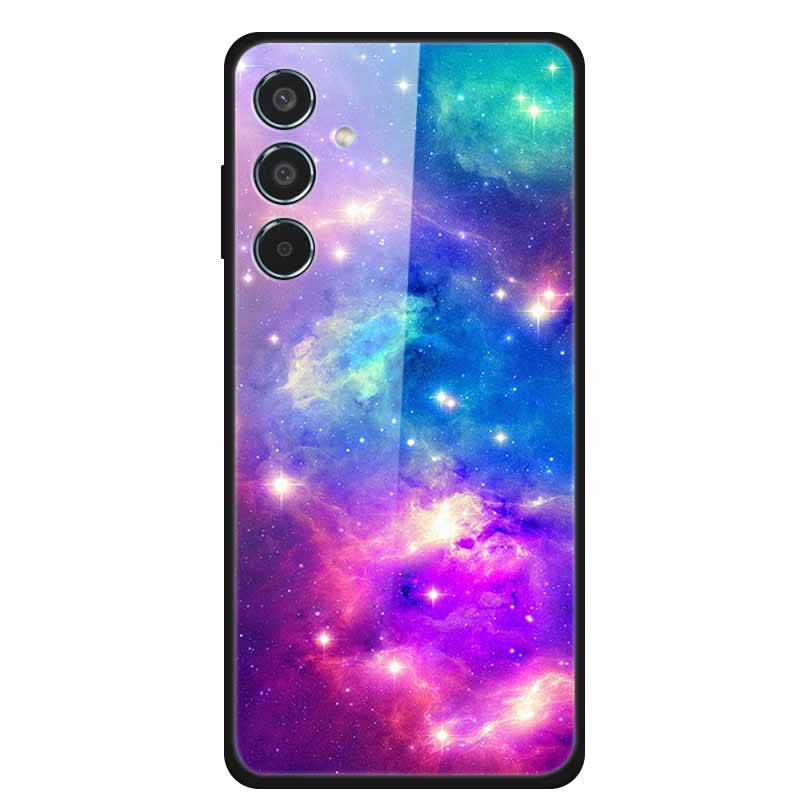 Tempered Glass Case For Samsung S25 Plus Case S 25 Plus Hard Back Cover For Samsung Galaxy A16 M55 A55 Phone Case Soft Bumper