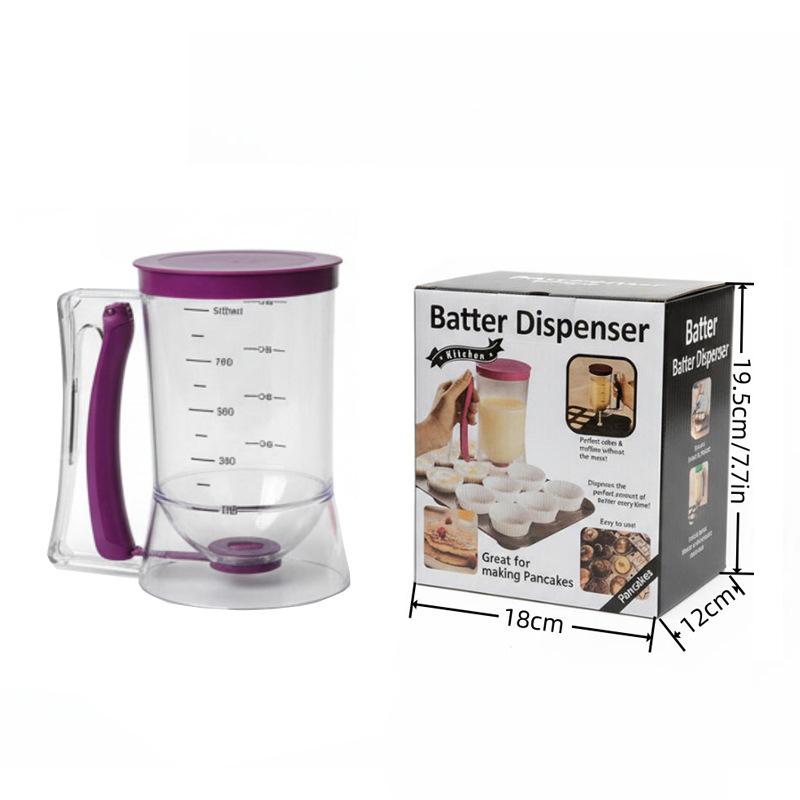 

BOLTIFY Batter Dispenser ABS 900ml Batter Cream Separator Baking Tool for Pancake Cupcake Cake Waffle Cupcake Batter Dispenser розовый