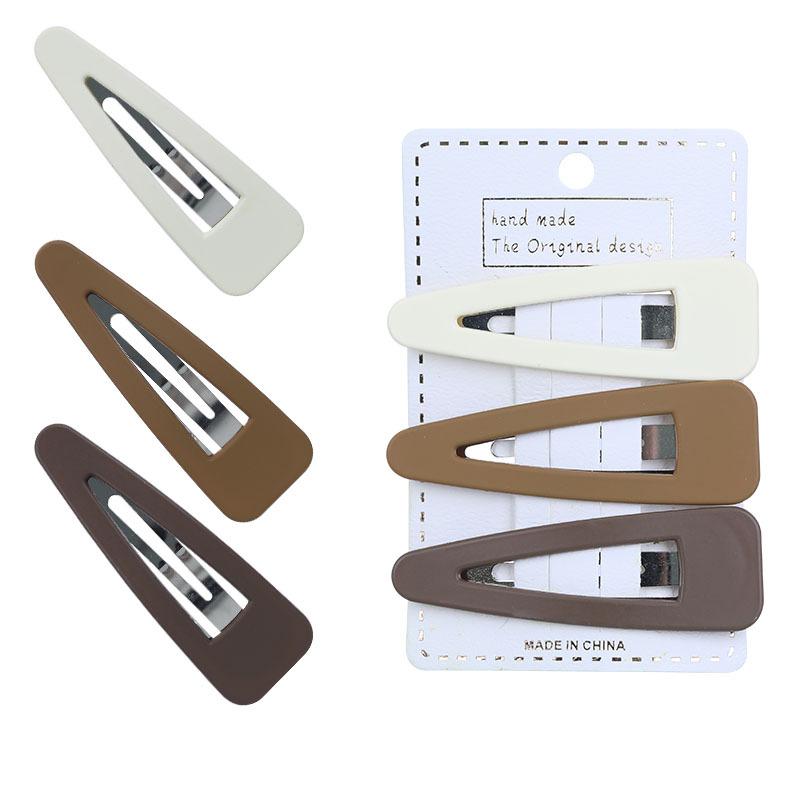 Frosted Milk BB Clip Side Bangs Clip Elegant and Versatile Hair Accessory Simple Geometric Hair Clip