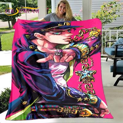 Anime  Jojo's Bizarre Adventure Soft Plush Blanket,Flannel Blanket Throw Blanket for Living Room Bedroom Bed Sofa Picnic Cover