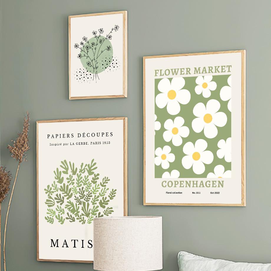 Henri Matisse Flower Market Rainbow Leaf Wall Art Canvas Painting Nordic Posters And Prints Wall Pictures For Living Room Decor