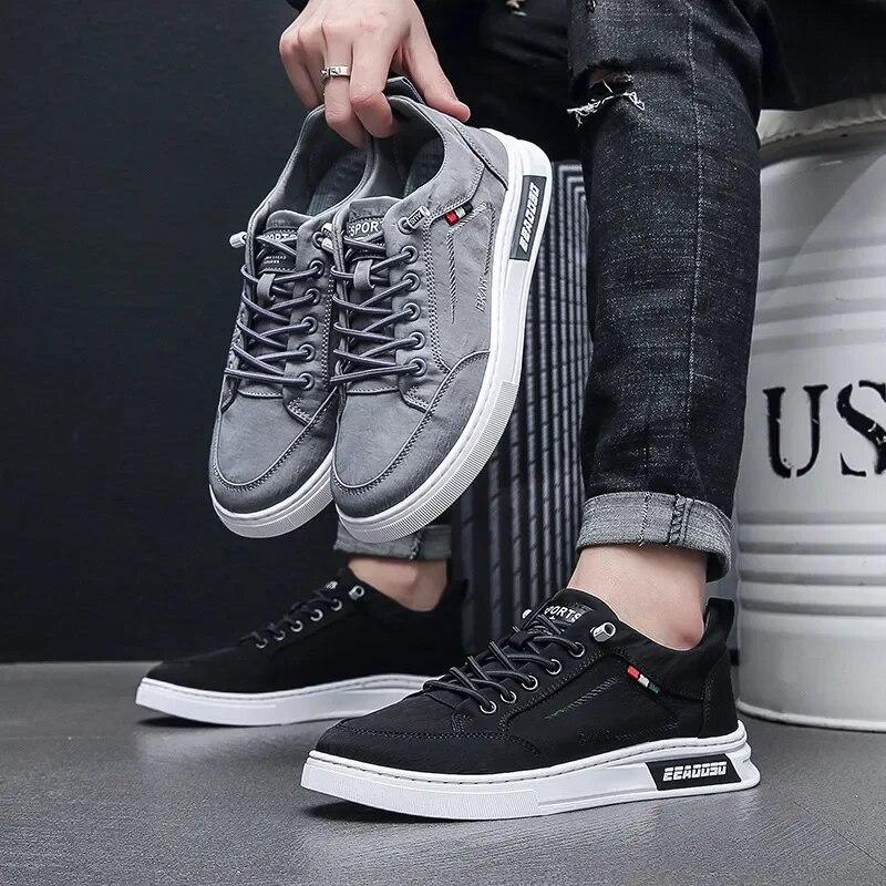Pánske ležérne tenisky šnurovacie trendy originálne ležérne ploché topánky pre mužov letné pohodlné plátené topánky Tenis Masculino