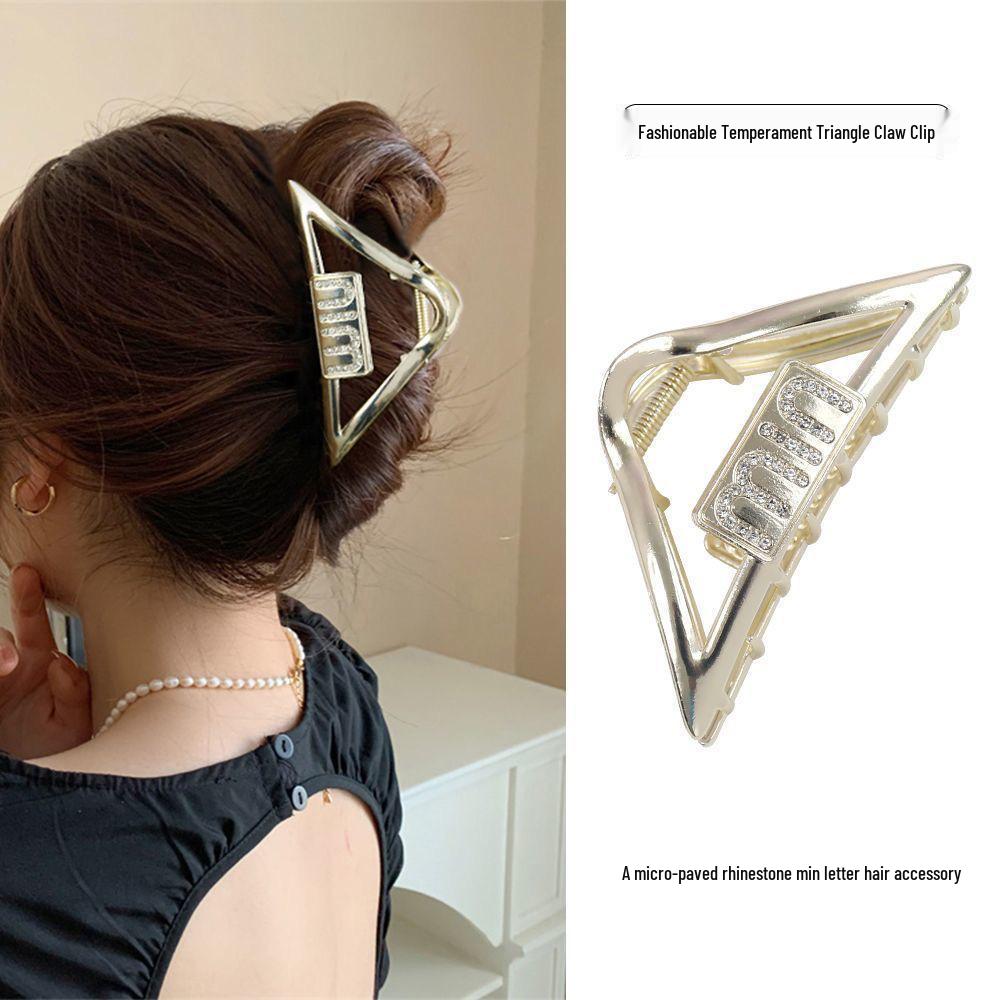 Pinza a morsetto in metallo ad alto livello con fiocco per capelli 2024 per donna: Pinza per Capelli a Forma di Squalo, Grande, Elegante, Stile Freddo, per la Nuca