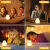 Cute Pear Night Light for Kids USB Rechargeable Nursery Lamp Eye Caring Night Light Multicolor Night Lamp Gift