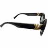 Excellent LOUIS VUITTON LV GO-14 Round Sunglasses Black Women Z2378E Used