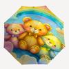 Teddy Bears, Rainbow- Automatic Umbrella, Four Seasons Portable Folding Umbrella, Suitable for Men and Women, Travel, Daily Compact Umbrella