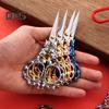 Vintage Carved Flower Scissors Heavy Duty Stainless Steel Sharp Blade Multipurpose Tailor Scissors DIY Embroidery Arts Crafts Crochet Yarn Needlework