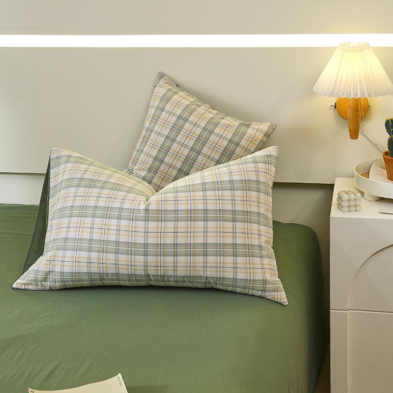 Cotton 2pcs Pillowcases Home Bedding Decorative Grid stripe Series Pillow Cover Wedding Super Soft Pillow Case