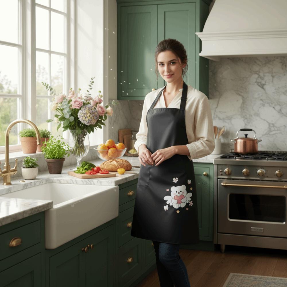 Anti Stain Waterproof Apron Oil Proof Work Apron Cute Cooking Apron Cooking