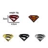 Superman 3D Metal Araba Çıkartmaları: Gövde, Yan ve Arka Logolar