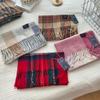 Høst- og vinterfargeblokkert rutete skjerf Varmt vinterskjerf Varmt og allsidig rutete skjerf