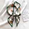 New Korean Style Decorative Thin Narrow Striped Small Scarf for Women's Hairband Decorative Scarf with Long Ribbon Scarf for Women