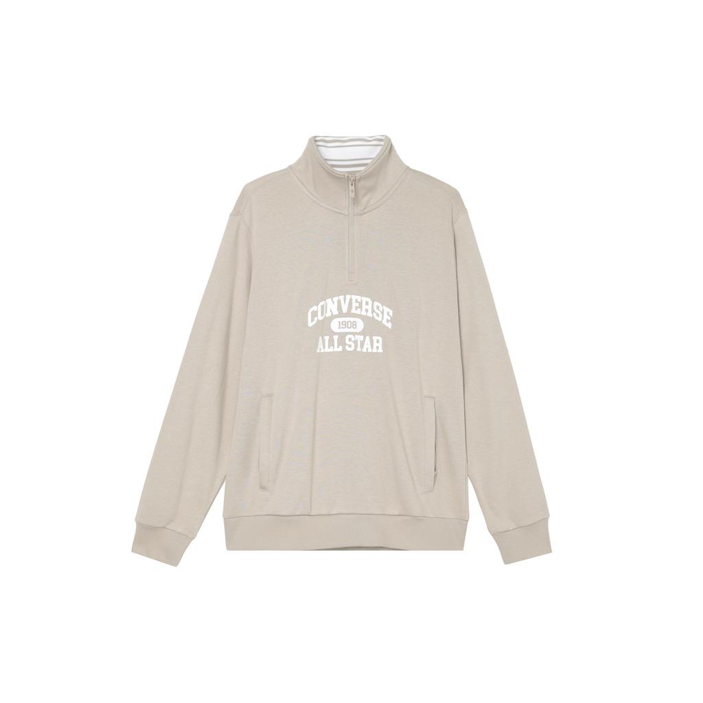 New Converse Retro Quarter Zip Sweatshirt Men's Khaki 10026710-A02