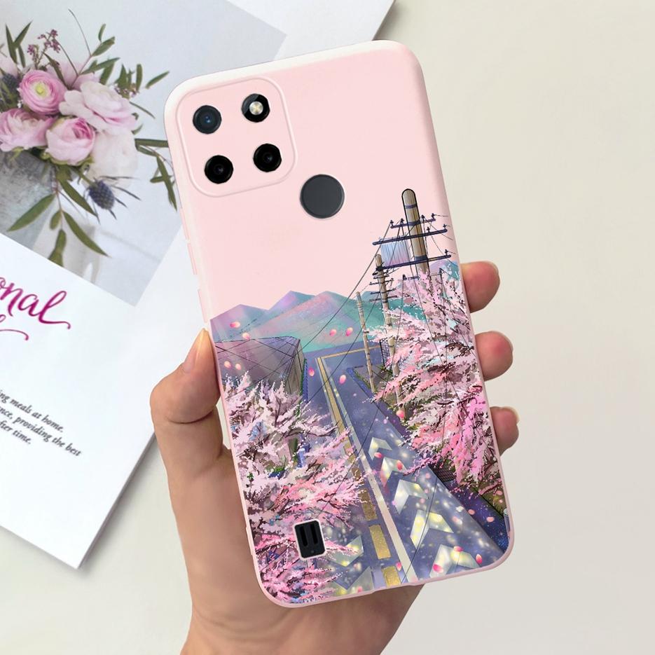 For Realme C21Y Case Realme C25Y Stylish Candy Painted Cover Soft Silicone Phone Case For Realme C21 C 21 Y C25Y RealmeC21 Shell