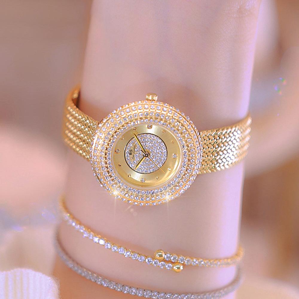 Fashion Luxury Watches For Woman New Vintage Golden Women's Wristwatches Ladies Dress Quartz Clock