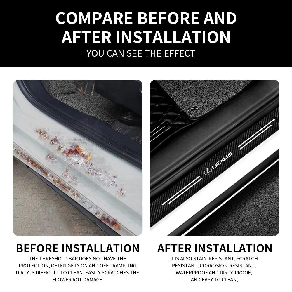 Autocolante Portbagaj Spate Mașină Benzi Pedale Prag Ușă Decal Anti-zgârieturi pentru Lexus RX350 IS300 ES350 IS250 CT200H NX GS350 NX200T ES250