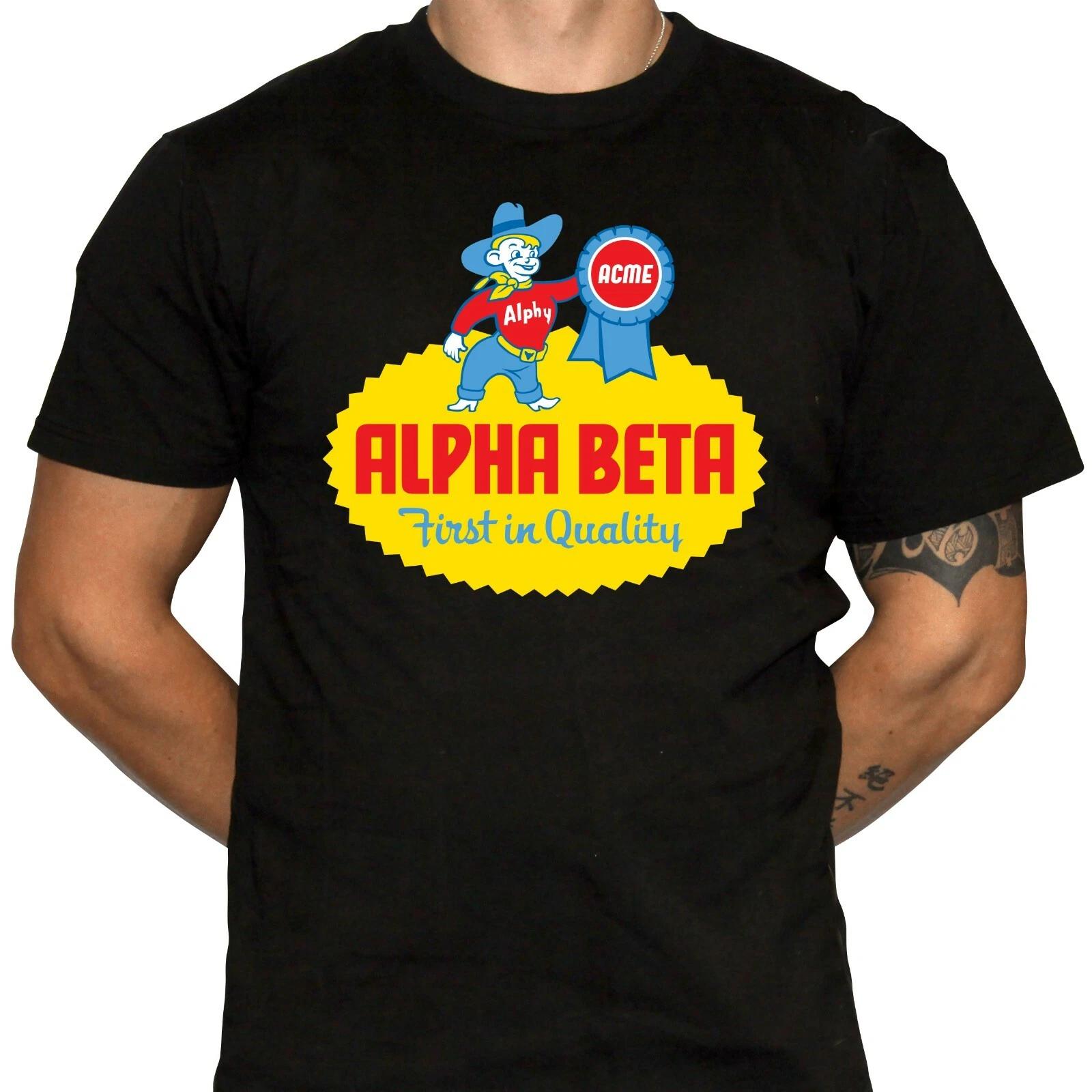 ALPHA BETA Supermarket T-Shirt - Defunct Supermarket Chain - 100% Cotton Shirt M