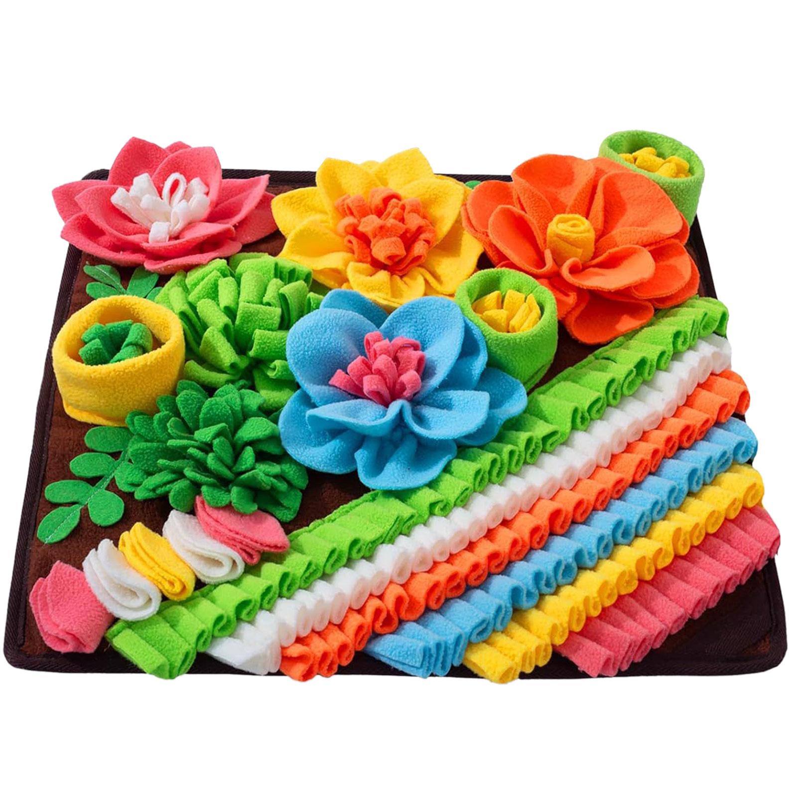 

Dog Snuffle Training Mat for Various Breeds Colorful Dog Sniff Pad Natural Foraging Skills and Reduces Pet Boredom коричневый