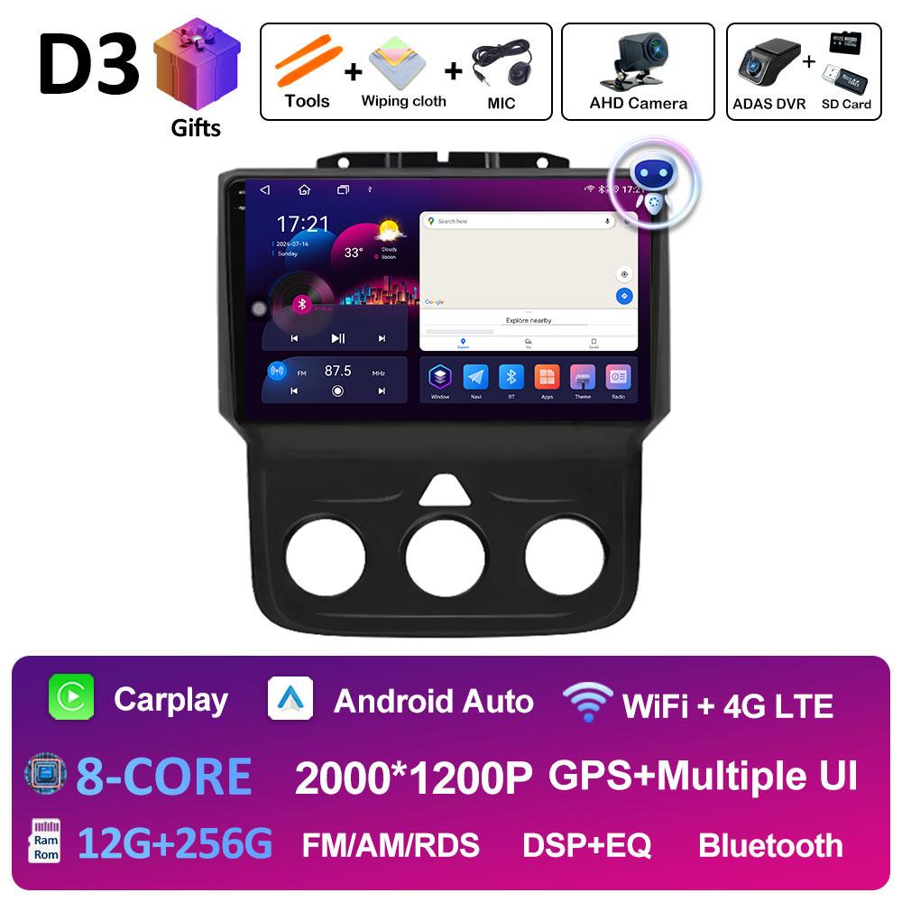 GPS Android Smart System For Dodge Ram 1500 2500 3500 2013 2014 2015 2016 2017 2018 DSP Stereo Car Multimedia Video Player WIFI