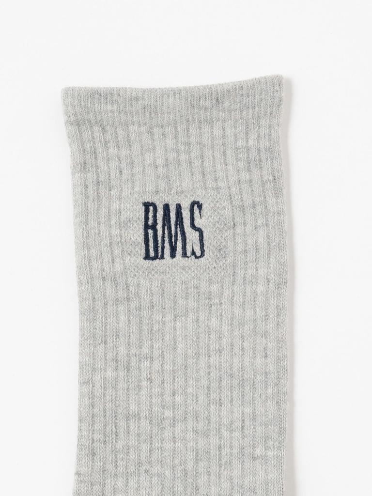 BEAMS BMS Logo One 11430150324 Ponožky, Pánské bílé, Velikost,