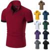 New Polo Mens Shirt Slim Fit Short Sleeve Basic Shirts Muscle Tee Tops Tshirt