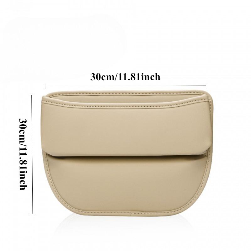 

1pcs Leather Car Seat Gap Organizer Multifunction Console Crevice Filler Side Storage Box Car Interior Storage Pocket бежевий